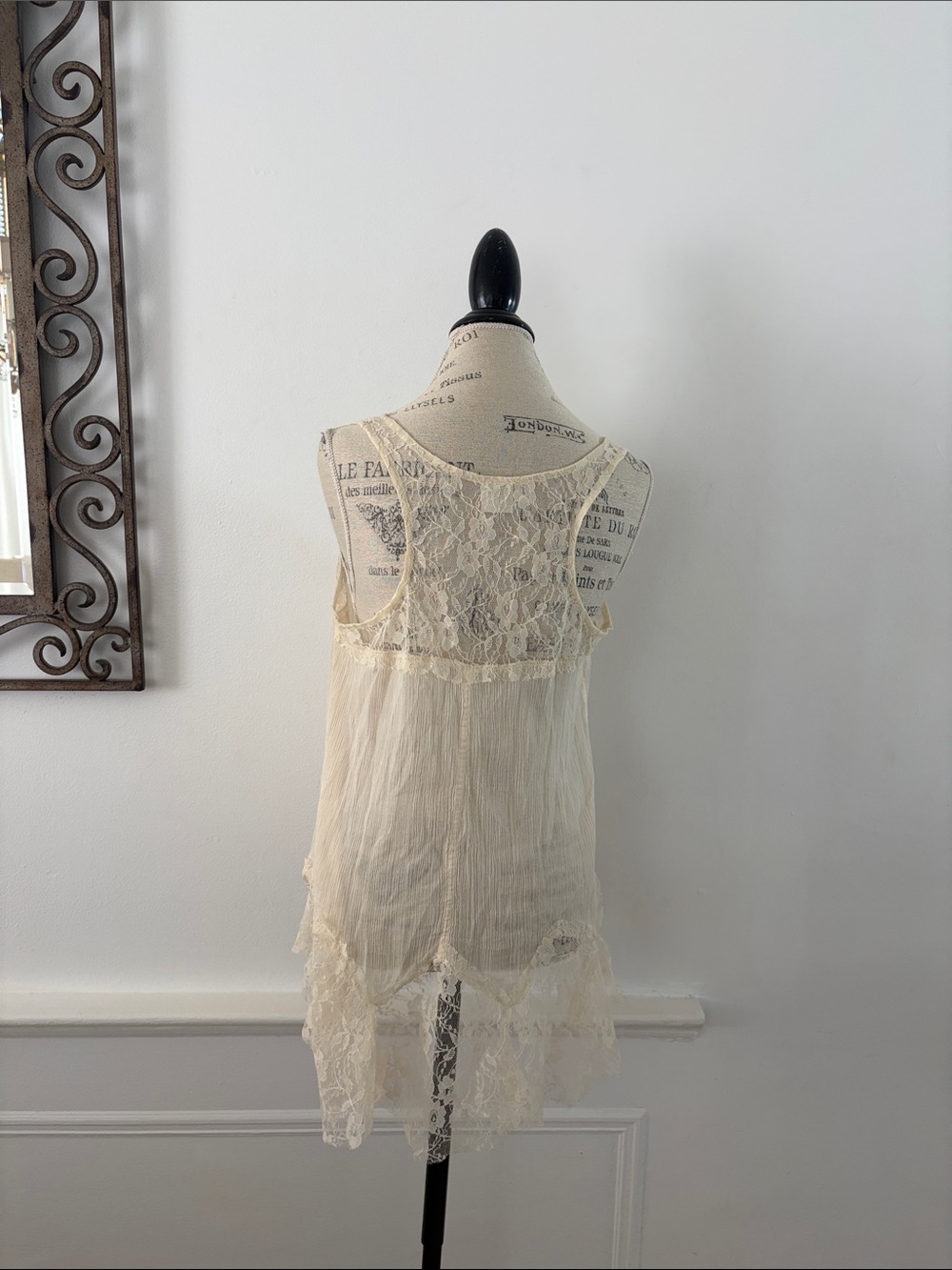 Free People Cream Lace V-Neck Camisole - Picture 3 of 3
